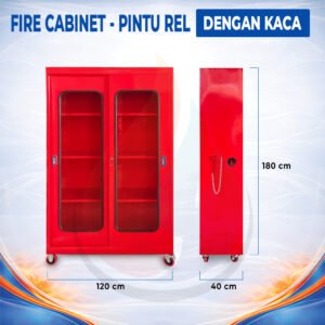 Fire Cabinet / Lemari Safety - Pintu Rel - 120 x 40 x 180 cm