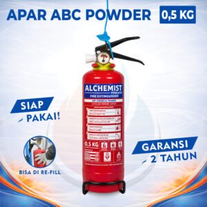 APAR 0,5 KG Isi ABC Powder - Full Set - Siap Pakai