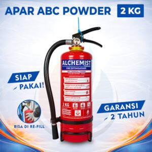 APAR 2 KG Isi ABC Powder - Full Set - Siap Pakai