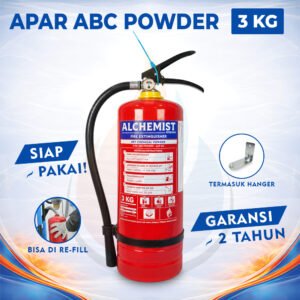 APAR 3 KG Isi ABC Powder - Full Set - Siap Pakai