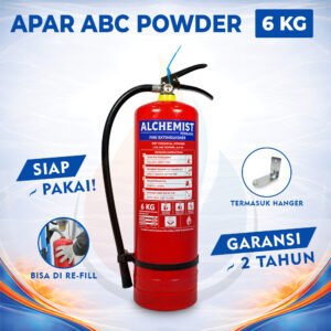 APAR 6 KG Isi ABC Powder - Full Set - Siap Pakai