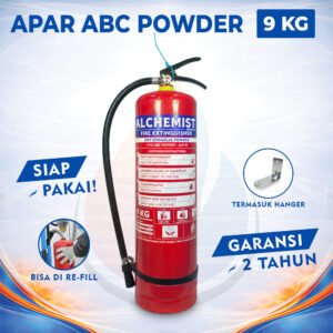 APAR 9 KG Isi ABC Powder - Full Set - Siap Pakai