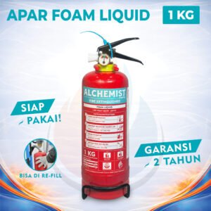 APAR 1 kg Isi Foam Liquid - Full Set - Siap Pakai