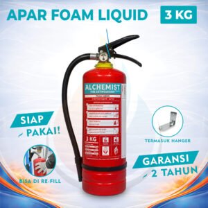 APAR 3 kg Isi Foam Liquid - Full Set - Siap Pakai