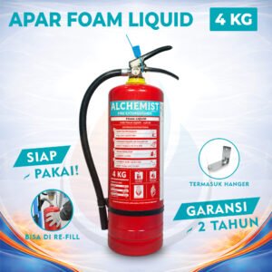 APAR 4 kg Isi Foam Liquid - Full Set - Siap Pakai