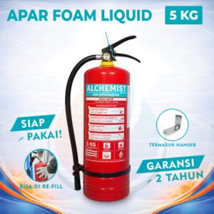 APAR 5 kg Isi Foam Liquid - Full Set - Siap Pakai
