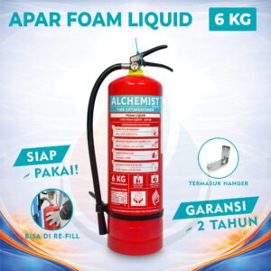APAR 6 kg Isi Foam Liquid - Full Set - Siap Pakai