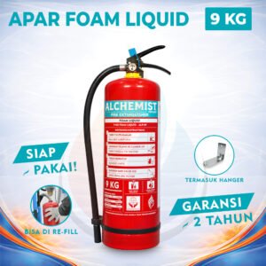 APAR 9 kg Isi Foam Liquid - Full Set - Siap Pakai