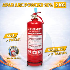 APAR 2 KG Isi ABC Powder 90% CE - Full Set - Siap Pakai