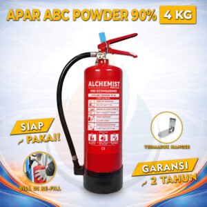 APAR 4 KG Isi ABC Powder 90% CE - Full Set - Siap Pakai