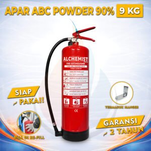 APAR 9 KG Isi ABC Powder 90% CE - Full Set - Siap Pakai
