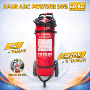 APAR 50 KG Isi ABC Powder 90% CE - Full Set - Siap Pakai