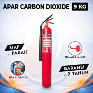 APAR 9 KG Isi CO2 - Full Set - Siap Pakai