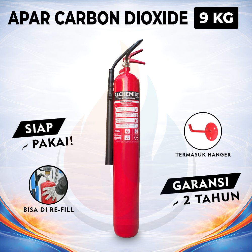 APAR 9 KG Isi CO2 - Full Set - Siap Pakai