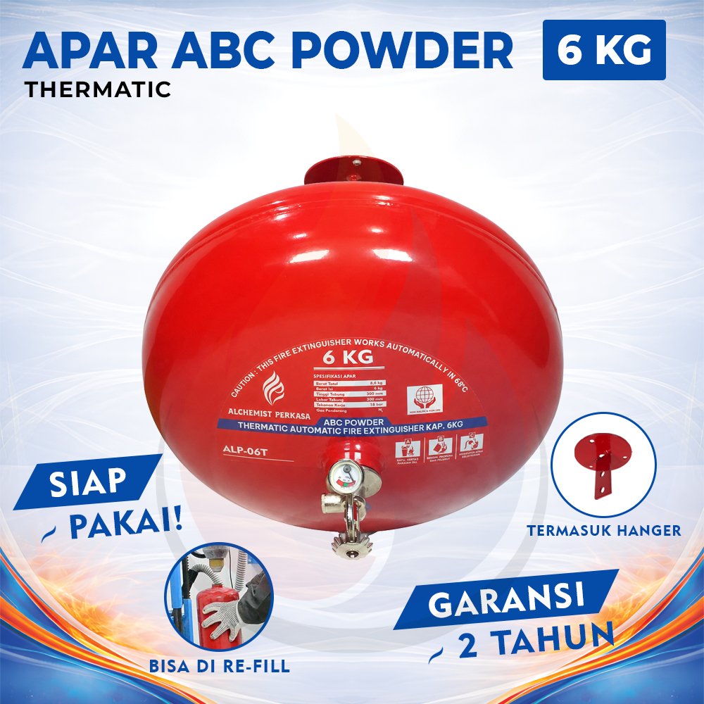 APAR Thermatic ABC Powder Kap. 6 kg - Full Set - Siap Pakai