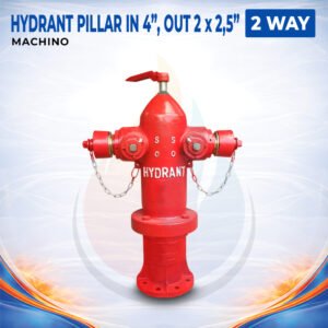 Hydrant Pillar Two Way Machino - In 4", Out 2 x 2,5"