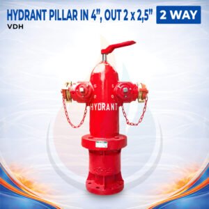 Hydrant Pillar Two Way VDH - In 4", Out 2 x 2,5"