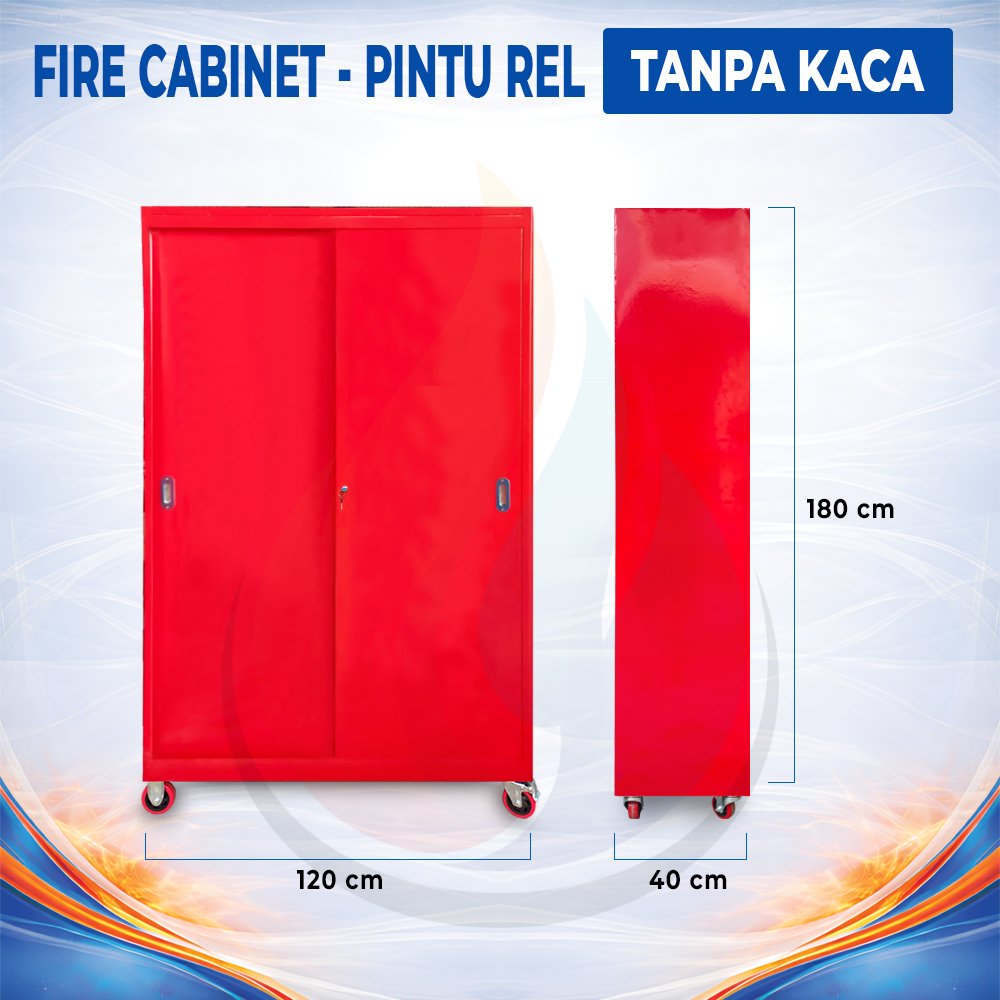 Fire Cabinet / Lemari Safety - Pintu Rel - 120 x 40 x 180 cm - Gambar 3