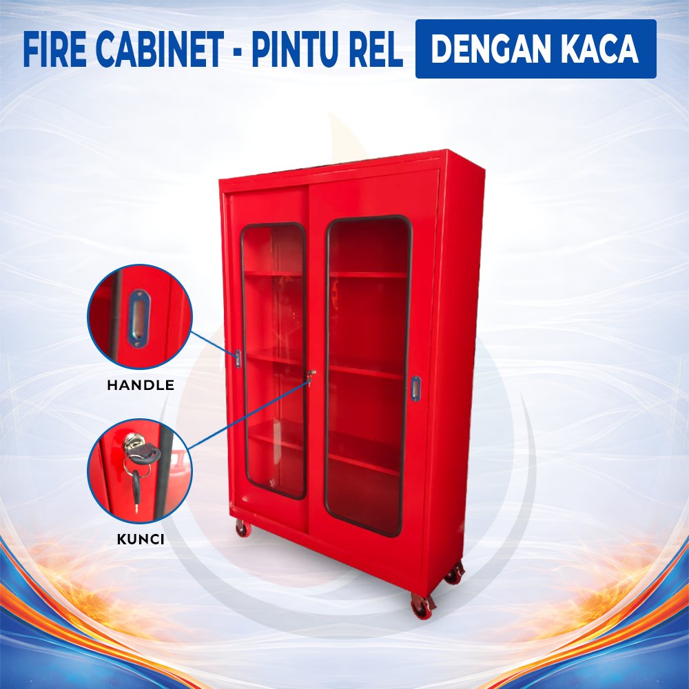 Fire Cabinet / Lemari Safety - Pintu Rel - 120 x 40 x 180 cm - Gambar 2