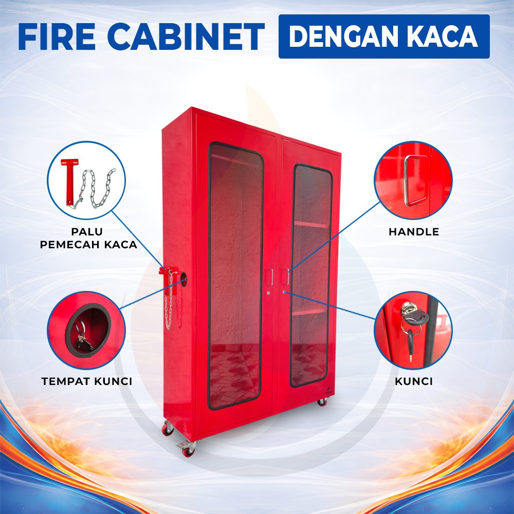 Fire Cabinet / Lemari Safety - 120 x 40 x 180 cm - Gambar 2