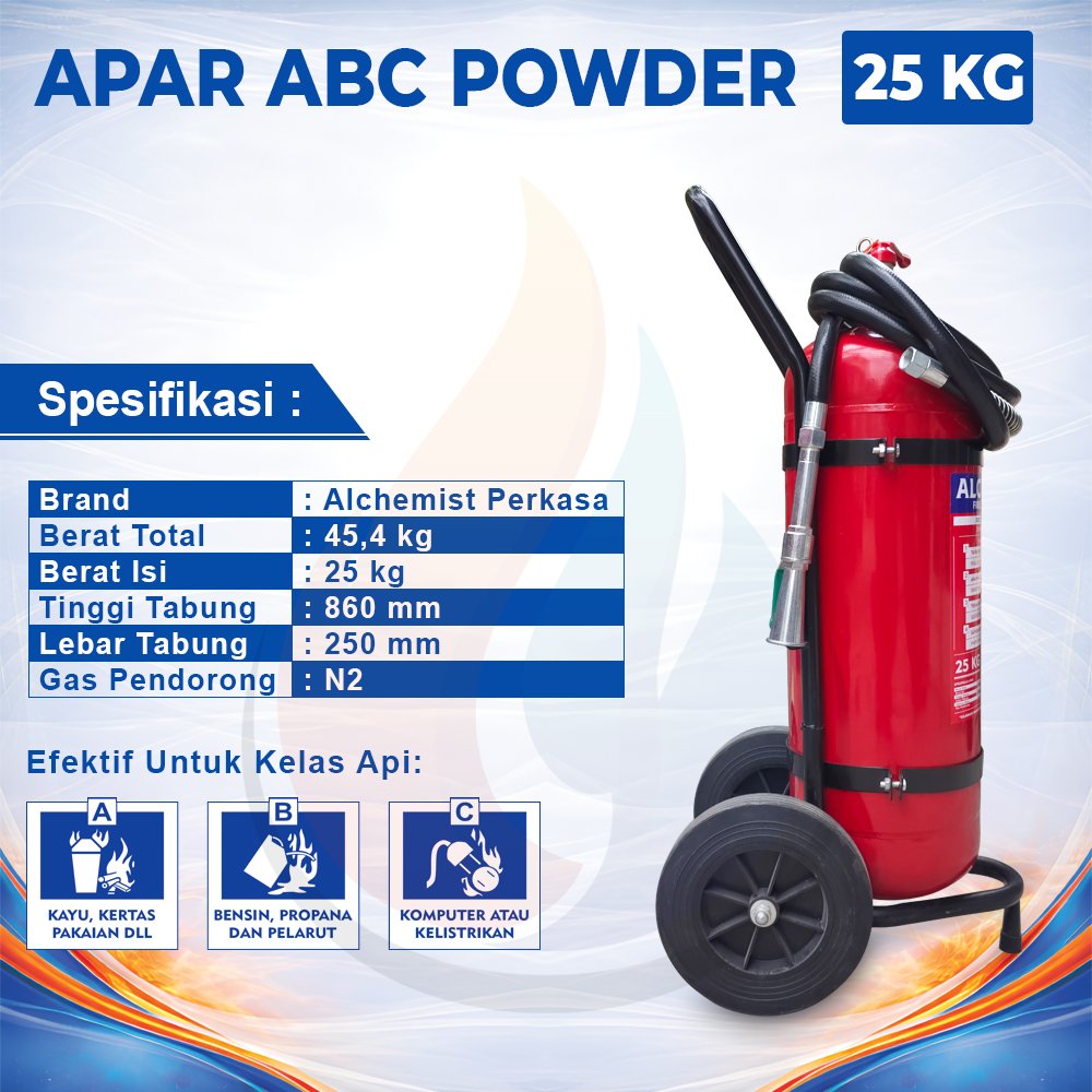 APAR 25 KG Isi ABC Powder - Full Set - Siap Pakai - Gambar 2