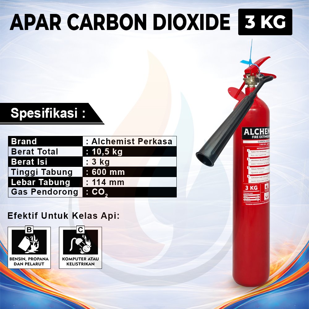 APAR 3 KG Isi CO2 - Full Set - Siap Pakai - Gambar 2