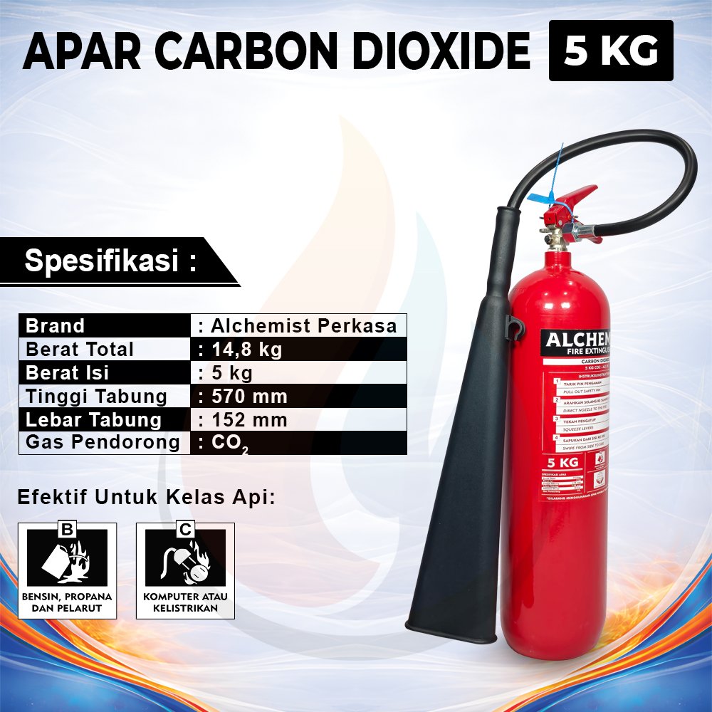 APAR 5 KG Isi CO2 - Full Set - Siap Pakai - Gambar 2