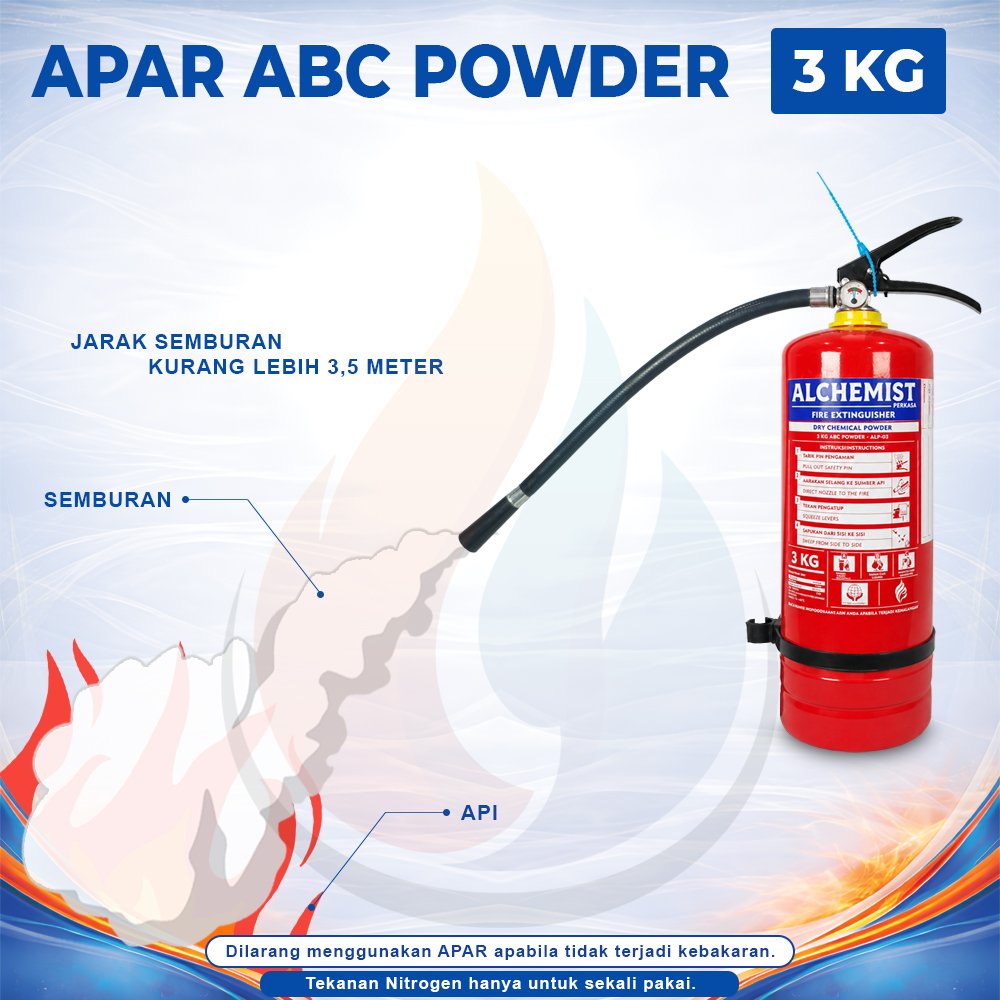 APAR 3 KG Isi ABC Powder - Full Set - Siap Pakai - Gambar 3