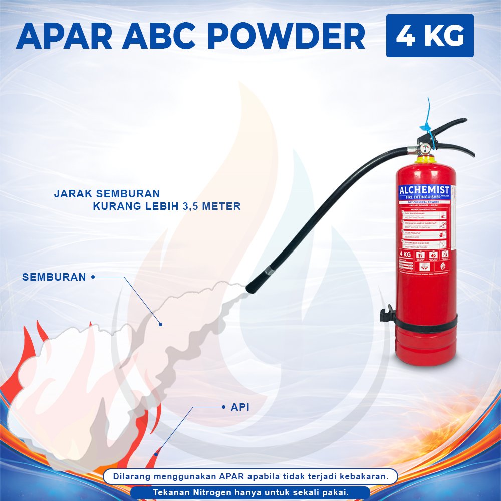 APAR 4 KG Isi ABC Powder - Full Set - Siap Pakai - Gambar 3