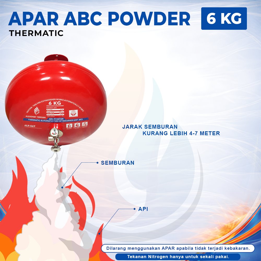APAR Thermatic ABC Powder Kap. 6 kg - Full Set - Siap Pakai - Gambar 3