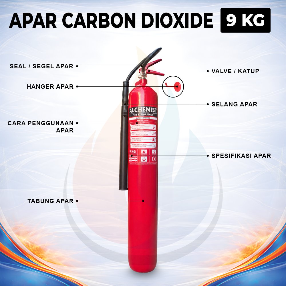 APAR 9 KG Isi CO2 - Full Set - Siap Pakai - Gambar 4