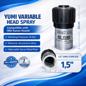 YUMI Variable Head Spray Nozzle Hydrant 16 Bar – Adjustable Water Flow, Kualitas Tinggi